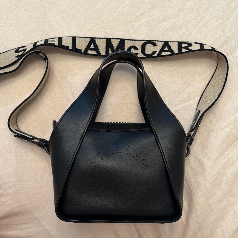 Stella McCartney Logo Black Crossbody Bag